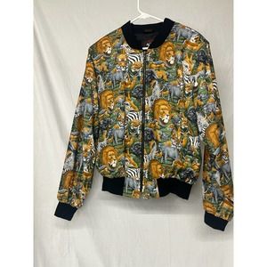 Vintage golf all over print bomber jacket infinity chic one size